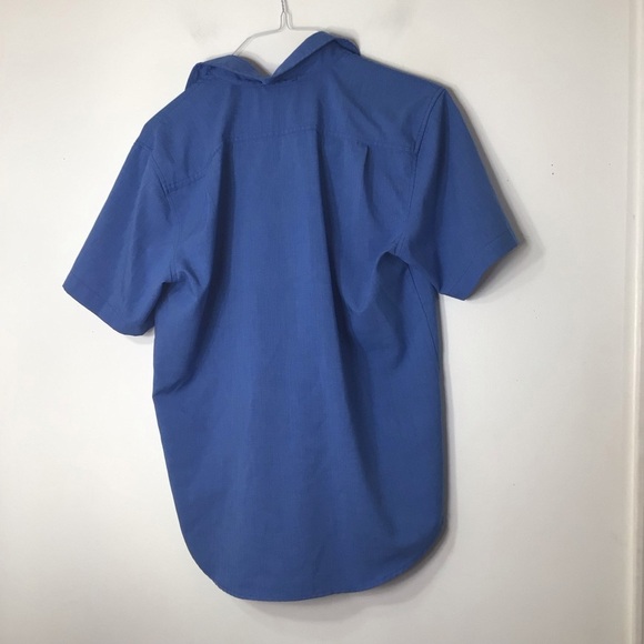 2 bundle lot Orvis button up shirts men small blue black - Picture 8 of 11